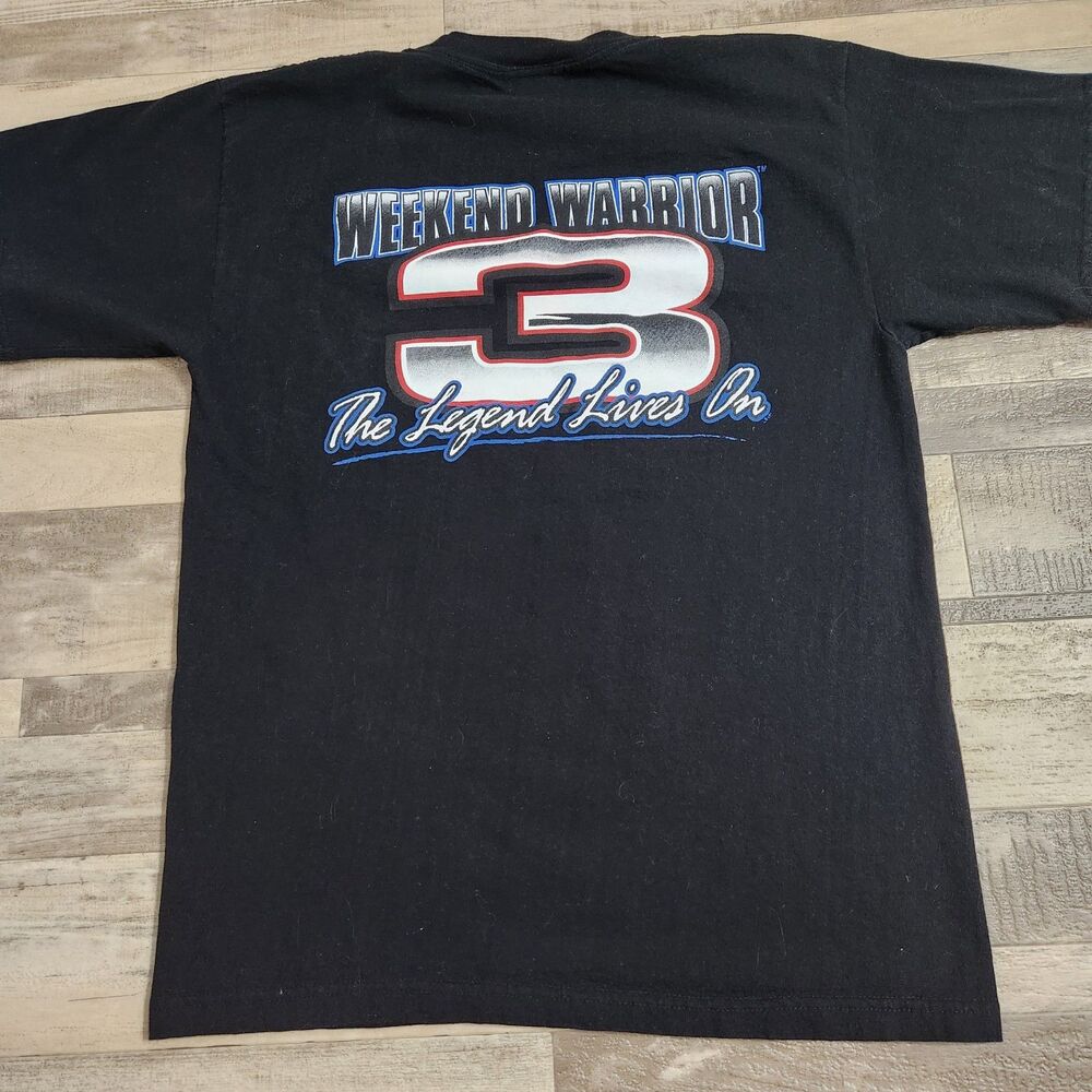 Dale Earnhardt Sr Weekend Warrior Double-sided T-shirt Sz M NASCAR #3 Vintage